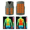 thumbnail image 4 of sususu Heated Vest for Men,Smart Heated V Neck Vest Advanced Temperature Control Unisex Winter Wear Lightweight Insulation Technology Outdoor Indoor Use - Army Green, 4 of 6