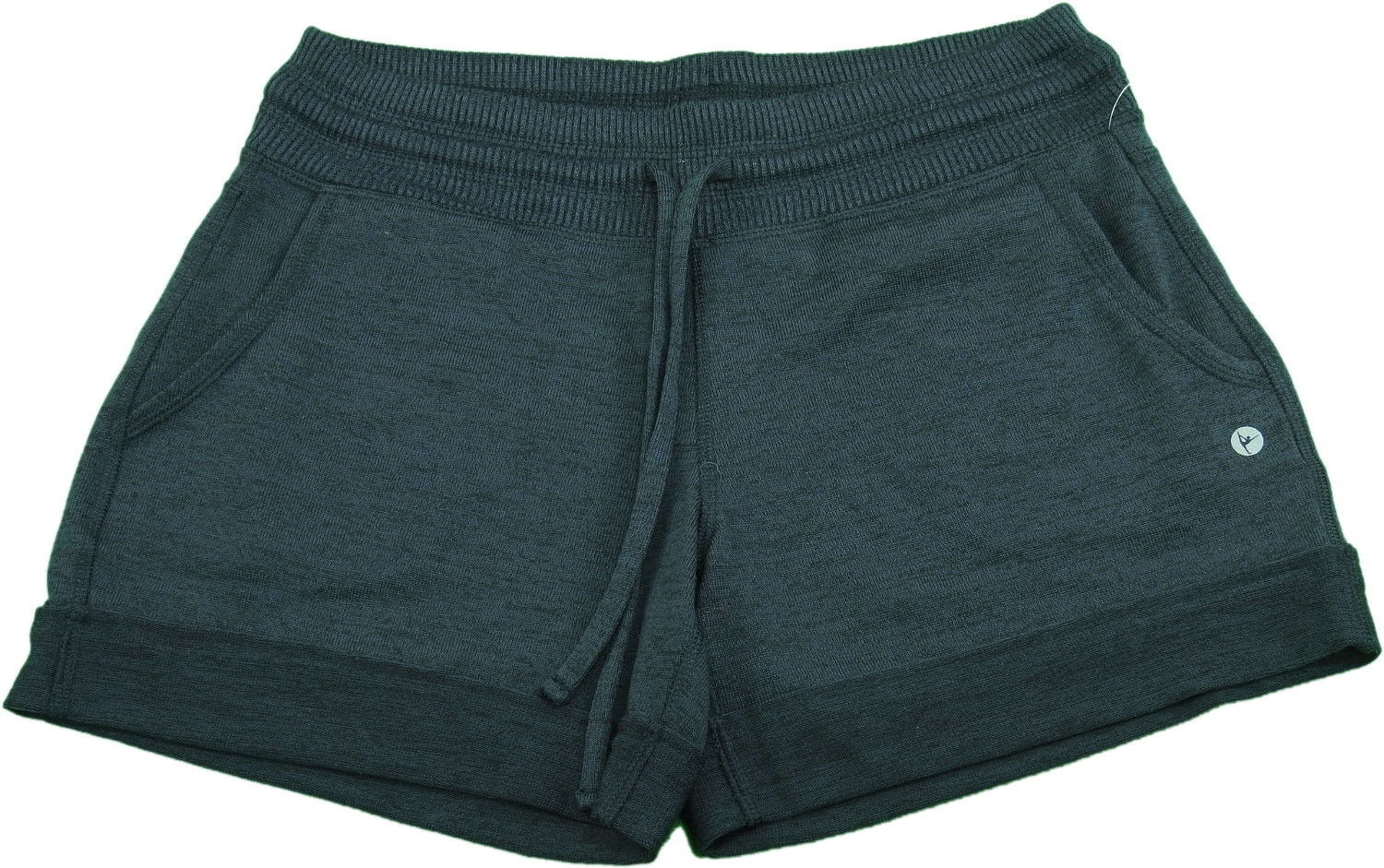 NEW Womens ACTIVE LIFE Deep Charcoal Exercise Lounge Knit Shorts Size M Medium 