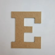 Build-A-Cross Craft Wooden Unfinished Letter 4" Tall E, Wood Wall Letter, Rockwell Font
