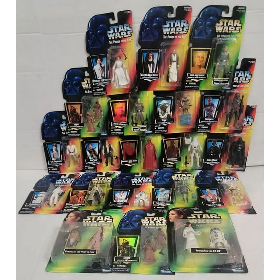 Lot of 20 Mixed Star Wars Power of The Force 1995-1997 Kenner Action Figures