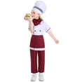 thumbnail image 4 of oqasdz Toddler Girl Outfits Kids Chef Clothes for Western Dress Up Stage Performance Themed Events Outfit Clothes Sets, 4 of 6