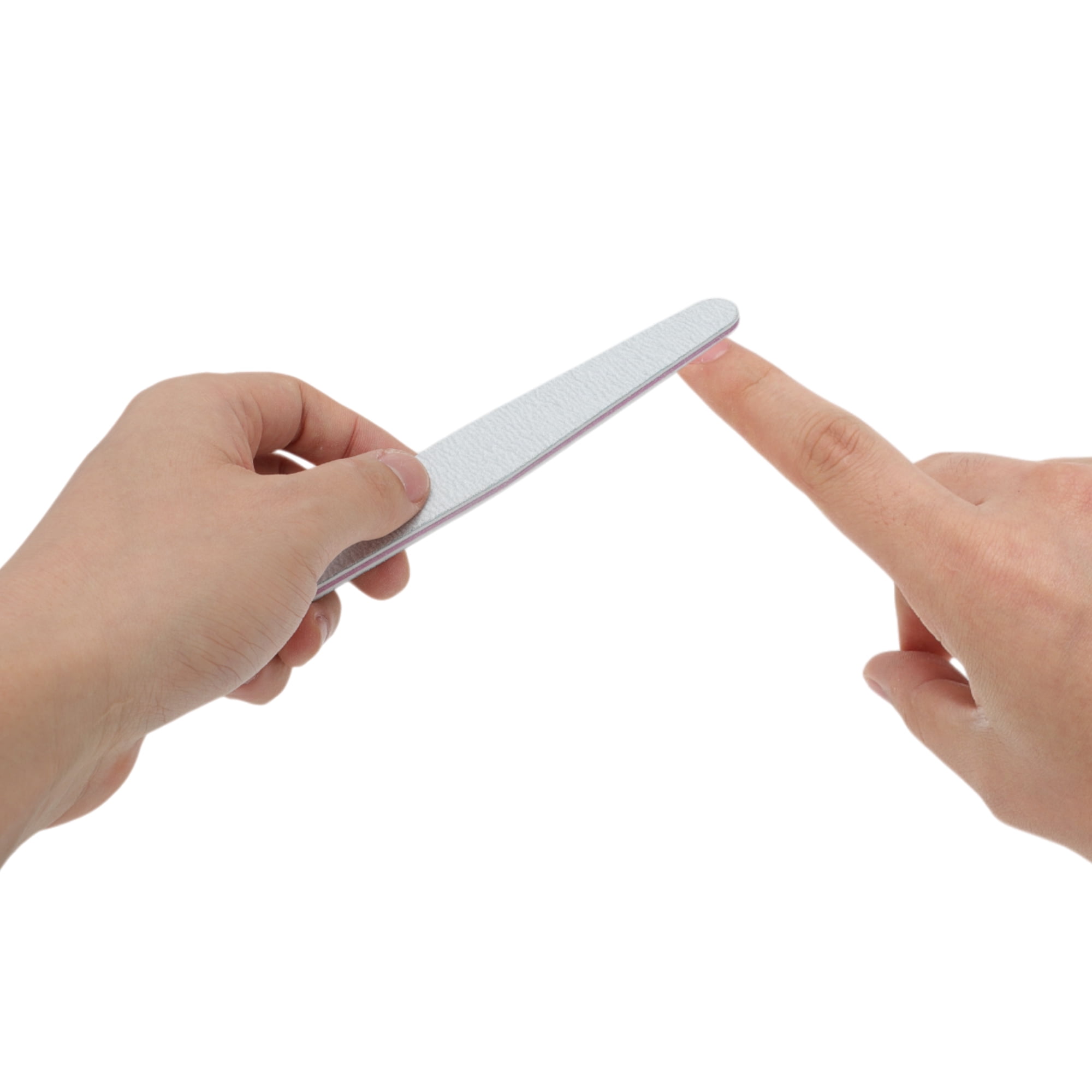 Unique Bargains Durable Straight Nail Files 10 Pcs Gray White [Argyle]