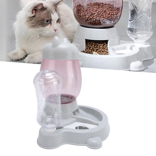 Juego De Dispensador De Agua Y Comida Para Perros, Alimentador Automático Para Mascotas Fácil De Montar, Antivuelco, Fácil De Operar, Espacioso Para Tienda De Mascotas