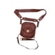 thumbnail image 4 of Riñonera de piel sintética con soporte para teléfono en la pierna, estilo steampunk, para cinturón. marrón, 4 of 9