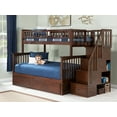 thumbnail image 4 of Columbia Staircase Bunk Bed Twin over Full with Full Size Urban Trundle Bed in Walnut, 4 of 6