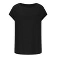 thumbnail image 3 of aidice T Shirts for Women Summer Round Neck Short Sleeve Basic Tops Loose Comfy Casual Shirts with Pockets, 3 of 6