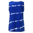 thumbnail image 6 of YWDJ Tank Top for Women Trendy Woman Fashion Summer Casual O-Neck Sleeveless Stripe Print Tops Vest BlouseBlueXXL, 6 of 6