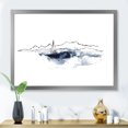 thumbnail image 3 of Designart 'Minimalistic Seascape With Boat and Black Mountains' Nautical & Coastal Framed Art Print, 3 of 4