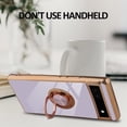 thumbnail image 6 of Compatible with Google Pixel 6A 5G Case Heart Plating Kickstand Mental Ring Luxury Elegant Case Camera Protector TPU Shockproof Protective Back Cover Designed for Google 6A 5G Case -Purple, 6 of 12