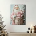 thumbnail image 7 of Pink Christmas Canvas Wall Art, Santa Elegant Pictures for Girls Bedroom And Festive Party Wall Decorations, Christmas Gift for Womens, Framed Painting Ready to Hang, 7 of 7