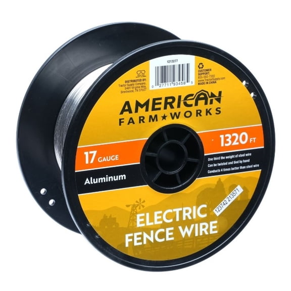 American FarmWorks AW17G1320-AFW 1/4 Mile x 90 lb. Aluminum Electric Fence Wire, 17 Gauge, 38,000 PSI