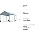 thumbnail image 3 of ADVANCE OUTDOOR 12x20 ft Carport Heavy Duty Car Canopy Event Canopy, 8 Legs with 8 Reinforced Poles and 4 Sandbags, Silver Gray, 3 of 9
