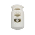 thumbnail image 1 of keepw 100 Pcs Plastic Stopper Shoelace Cord Lock Stops Single Double Hole Spring Fastener Rope Lanyard Toggle Clothing White 4 2.3*1.2, 1 of 6
