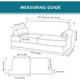 thumbnail image 2 of 3 Piece T Cushion Sofa Slipcovers Stretch Couch Cover Furniture Covers with 2 Individual T Cushion Covers, Machine Washable for Living Room (Navy, 2 Cushions), 2 of 12