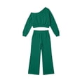 thumbnail image 5 of Cethrio Girls Casual Outfit Sets, Long Sleeve 2 Piece Daily Spring Fall Kids Clothing Sets Size 13-14 Years Army Green, 5 of 6