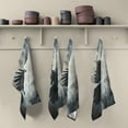 thumbnail image 5 of WOBOGO Black Bird Kitchen Towel 1 Piece Large Cotton Dishcloth Premium Absorbency Set with Hanging Loop, 5 of 7