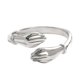 thumbnail image 1 of Sonducket Anillo de abrazo de pareja, anillo de abrazo de amor de Plata de Ley 925, anillo abierto ajustable Retro, regalo para mujer, madre, esposa, Ropa, zapatos y accesorios Miscelánea Plata, 1 of 6