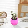 thumbnail image 4 of Mini Round Flower Pots 1 Pack - Small Plant Containers with Drainage Holes, Decorative Pots for Home Office Indoor Plants, Hot Pink, 4 of 9