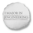 thumbnail image 1 of quote i major in enginee Round Throw Pillow Home Decoration Cushion, 1 of 3