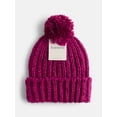 thumbnail image 2 of Scenario Women's Chunky Textured Beanie, One Size Fits Most, Velvet Plum, 2 of 5