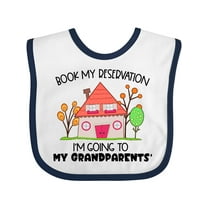 Inktastic Book My Reservation I'm Going to My Grandparents' House Boys or Girls Baby Bib
