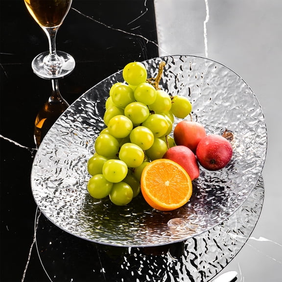 Anhility Fruit Bowl, Decorative Bowl, Large Fruit Bowl for Kitchen Counter, Glacier Patterned Bowl, Kitchen Counter Decor, Bread Candy Snacks Organizer, 14.76x1 1.22x2.56 in