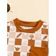 thumbnail image 4 of Bagilaanoe 2pcs Toddler Baby Boy Shorts Set Short Sleeve Checkerboard Print T Shirt Tops + Shorts 3M 6M 12M 18M 24M 3T Kids Casual Summer Clothes, 4 of 9