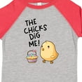 thumbnail image 4 of Inktastic The Chicks Dig Me Easter Baby Chick with Basket and Eggs Boys or Girls Toddler T-Shirt, 4 of 5