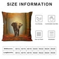 thumbnail image 5 of Creowell Elephant Woods Fall Leaves Pillow Covers Soft and Durable Autumn Style for Indoor Outdoor Sofa Car Couch Bedroom 1 Piece 22x22in, 5 of 5