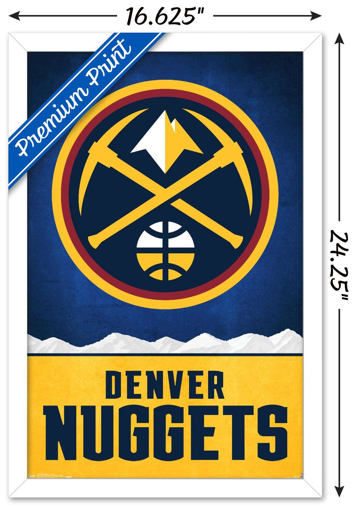 NBA Denver Nuggets - Logo 18 Wall Poster, 14.725" x 22.375", Framed