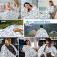 thumbnail image 5 of Light Blue Flower Cooling Blanket,Lightweight Breathable Summer Throw Blanket with Double Sided Cold Effect,Vintage Farmhouse Boho Leaf Spring Picnic Blankets Bed Sheet for Hot Sleepers 60"x80", 5 of 8