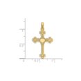 thumbnail image 2 of 14K Gold Beaded Tip Cross W/ Heart Center Charm, 2 of 4