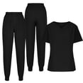 thumbnail image 4 of Hurxie Scrubs Set for Women,Medical Women Scrubs,Nurse Uniform V-Neck Top and Straight Leg Pants with Multi Pocket Dark Gray,2XL, 4 of 5