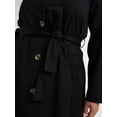 thumbnail image 4 of Free Assembly Women’s and Women's Plus Cotton Trench Coat, Sizes XS-4X, 4 of 4