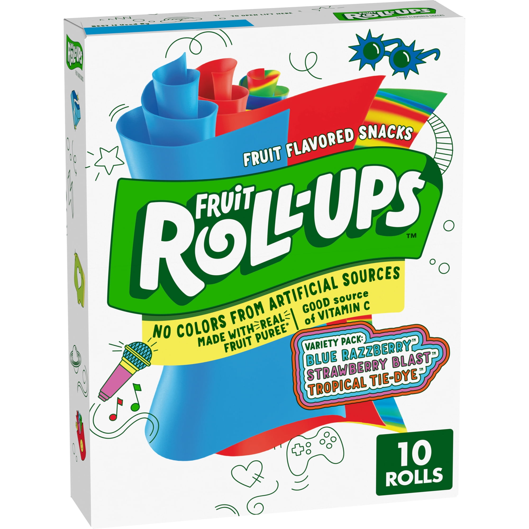 Fruit Roll-Ups Fruit Flavored Snacks, Gluten Free Variety Pack (10 Count)