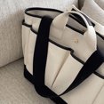 thumbnail image 3 of Bolso de compras para mujer, bolso de mano de lona, ​​bolso informal de almacenamiento multifuncional para mamá, 3 of 4