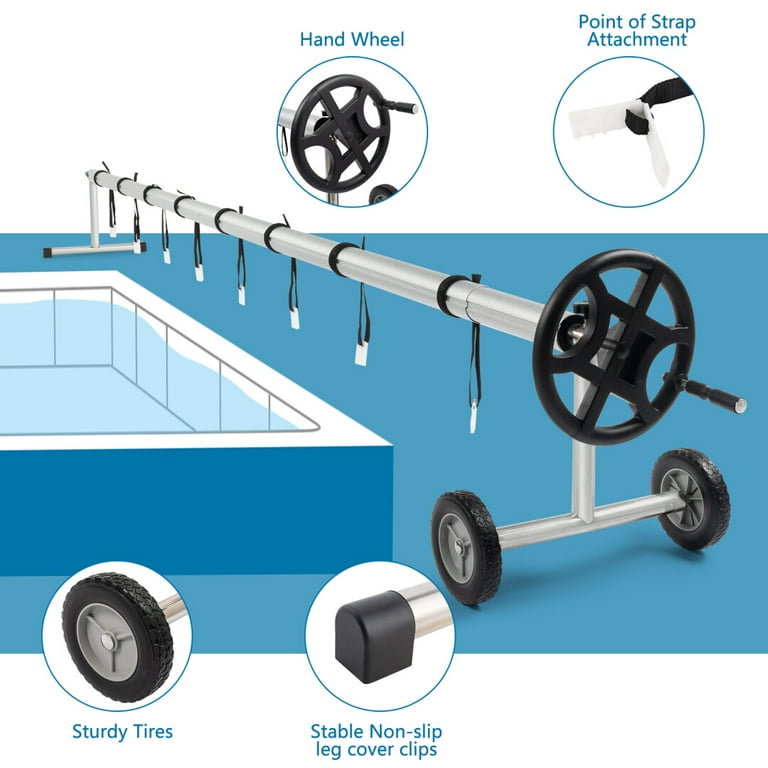 Pool Cover/Solar blanket Reel System- 16ft - household items - by