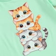 thumbnail image 5 of Okbabeha Kids Boy Girl Crew Neck Short Sleeve Cartoon Cat T Shirt Pullover Top Summer Basic Tees Casual Clothes 1-8Y, 5 of 7