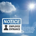 thumbnail image 5 of (2 Pack) Employee Entrance Sign With Symbol OSHA Notice Sign 18 Inch X 12 Inch Vinyl Label Decal Sticker Weather Resistant, UV Protected for Workplace, Business, and Construction Site,, 5 of 6