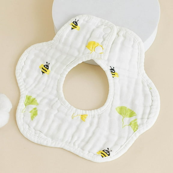 Wancir Muslin Drool Bibs for Boys Girls, Adjustable Baby Bibs for Drooling and Teething, Soft Cotton Baby Bandana Bibs for Newborn Feeding Essentials