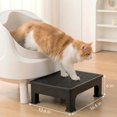 thumbnail image 3 of Caja de arena para gatos con rampa iQmaogo ajustable y antideslizante, color rojo, 3 of 8