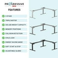 thumbnail image 4 of Progressive Desk L Shaped Standing Desk 78"x60", Corner Standing Desk Adjustable Height Electric Desk, 3 Stages - Grey Oak, Grey Frame, 4 of 5
