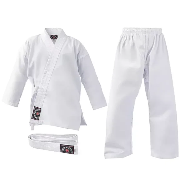 Prime Sports Midweight Karate Uniform for Kids & Adults, 8oz Karate Gi, Martial Arts Student Uniform with Free White Belt