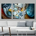 thumbnail image 3 of wall26 Framed Canvas Print Wall Art Glowing 3D Oblong Bubble Pattern Abstract Shapes Digital Art Modern Art Rustic Scenic Colorful Multicolor Ultra for Living Room, Bedroom, Office - 16"x24&quot, 3 of 5