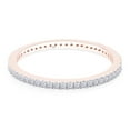 thumbnail image 3 of 1/5 CT Brilliant Round Cut Natural White Diamond Stackable Eternity Engagement Anniversary Band Ring For Womens In 10K Solid Rose Gold (0.20 Cttw) -9, 3 of 6