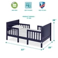thumbnail image 3 of Dream On Me Hudson 3 in 1 Convertible Toddler Bed, Navy, 3 of 19
