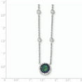 thumbnail image 2 of 925 Sterling Silver Polished Dark Mystic CZ Necklace, 2 of 2