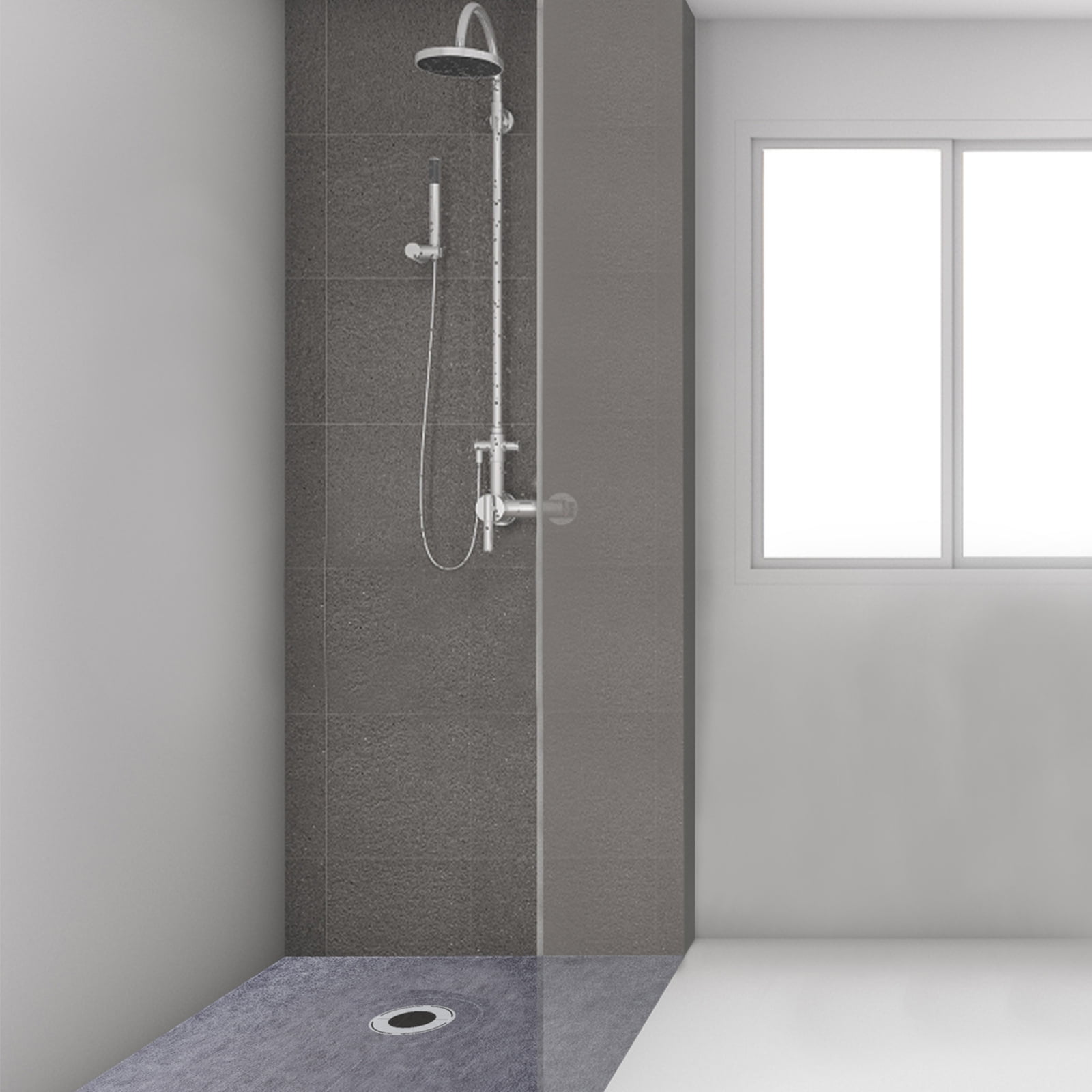 VEVOR Shower Curb Kit 38" x 60" Watertight Shower Curb Overlay with 4" PVC Offset Bonding Flange