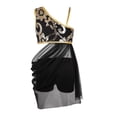 thumbnail image 2 of inhzoy Big Girls Youth Lyrical Costume Asymmetrical Mesh Overlay Sequined Dance Dresses, 2 of 7