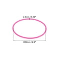 thumbnail image 2 of Uxcell Silicone Jelly Bracelets 80's Glow Bangles Bands Neon Bracelet Wristband Rose Red 60 Pack, 2 of 7